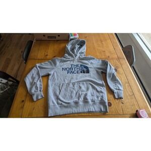 The North Face Pullover Hoodie‎ Women's Gray Logo Graphic Sweatshirt Small